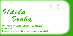 ildiko droba business card